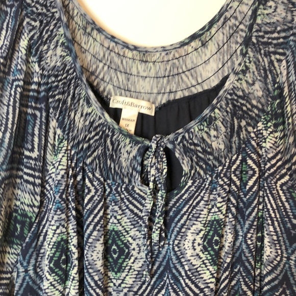 Croft & Barrow Semi Sheer Top 1X PLUS SIZE - Picture 8 of 10